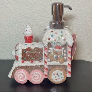 Holiday‎ Gingerbread Train Soap Dispenser NEW